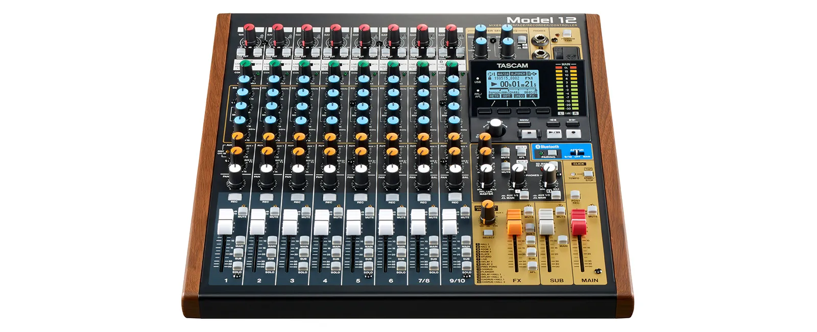 tascam add audio looping to model-12 mixer - detail 1
