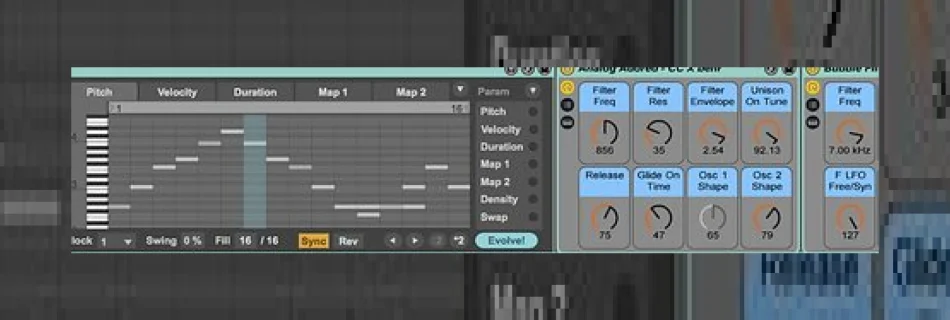 coldcut design evolving max for live sequencer: midivolve