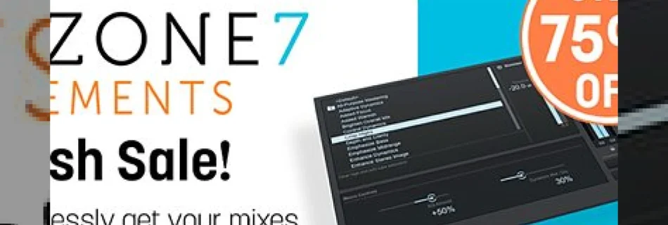 izotope launch flash 75% off sale on ozone 7 elements