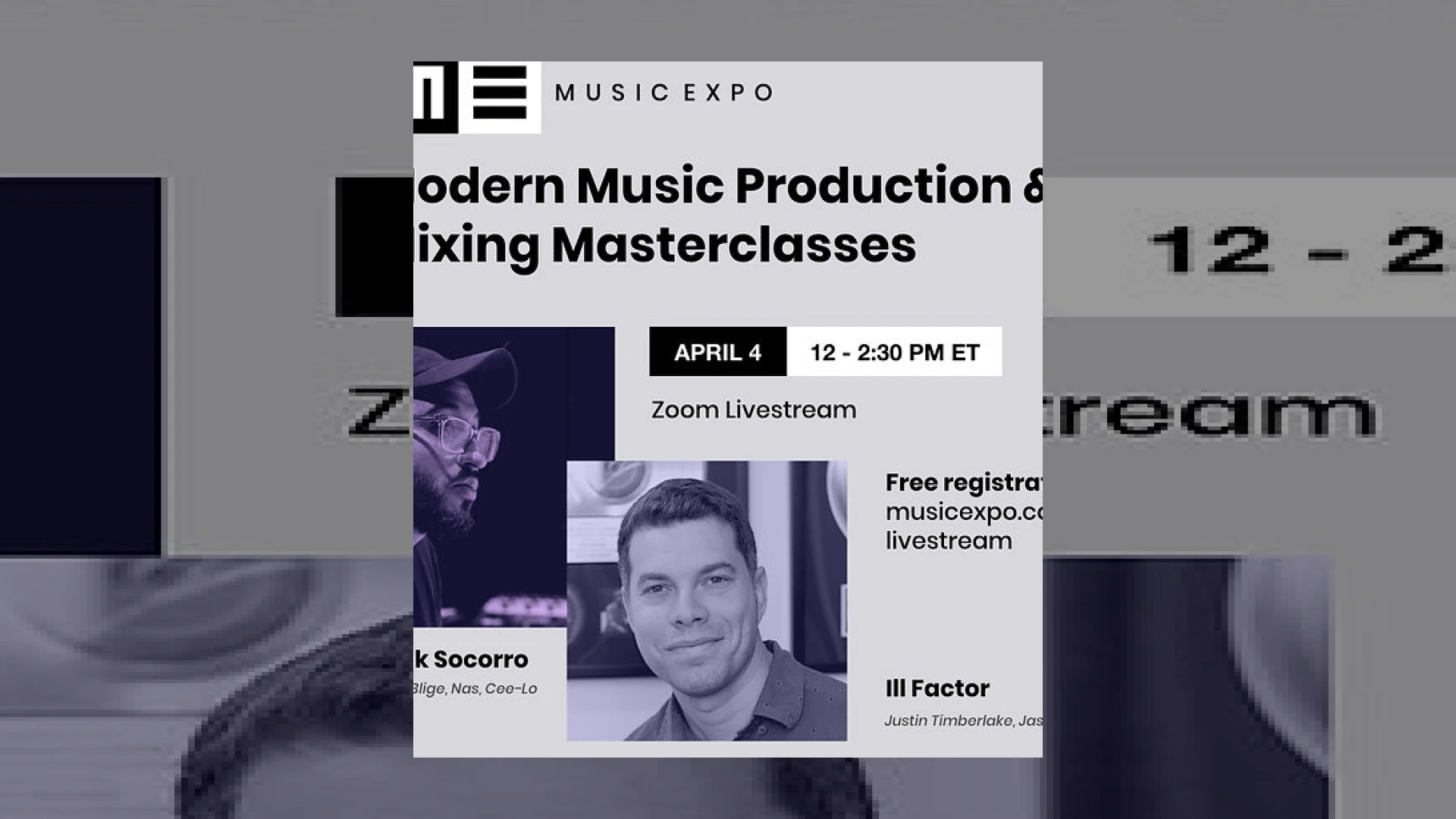 Free livestream seminars from MusicExpo | SM Mastering 1 free livestream seminars from musicexpo