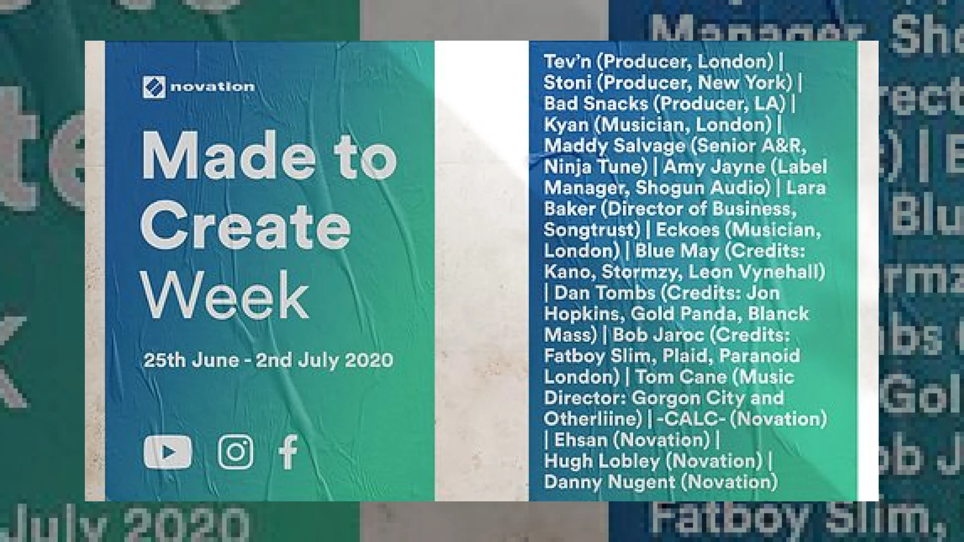 made to create: novation live video series